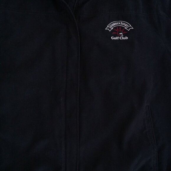 Vintage 90s Antigua Black Goderich Sunset Golf Club Zip Up Windbreaker Jacket XL - Picture 6 of 10